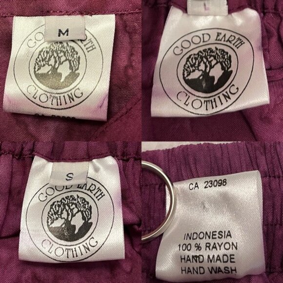 Good Earth Clothing 2 Piece Maxi Skirt & Top Separates Batik Rayon Lightweight - Picture 4 of 8